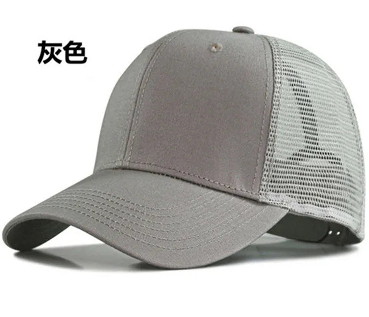Șapcă de baseball cu plasă, mărime mare (65-70 cm), pentru circumferința capului mare – șepci de vară pentru bărbați, respirabile, de protecție solară