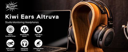 Linsoul Kiwi Ears Altruva Hi-Fi 50mm Dynamic Driver Headphones Open-Back Audiophile Headphones Premium Studio Sound