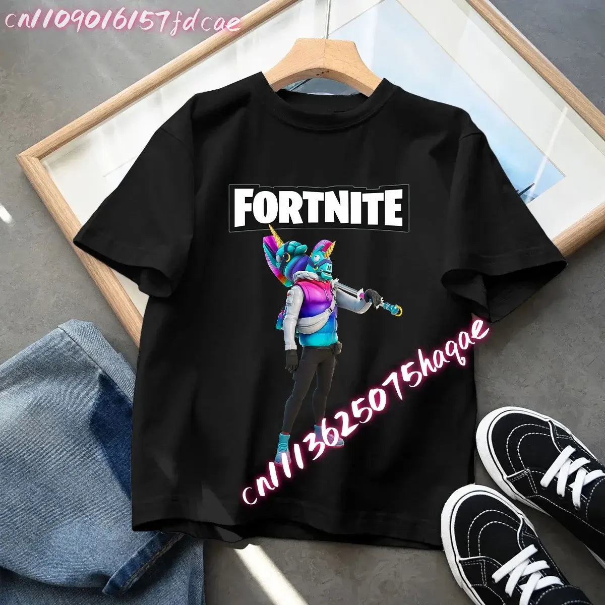 Fortnites Kids Black Cotton T Shirt Fortress Night Baby Short Sleeve Tees Shirt Cartoon Boy Girl Summer Clothes Kawaii Tops Gift