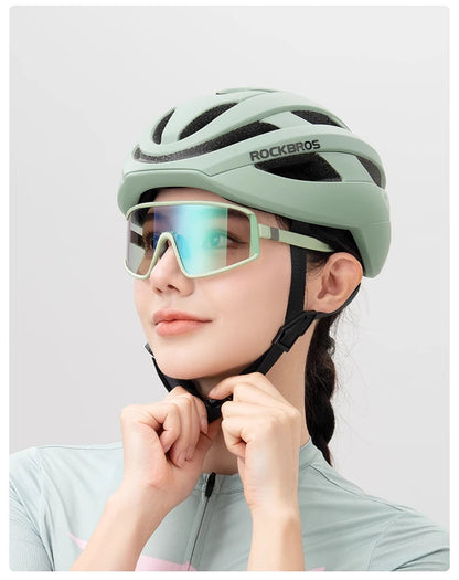 ROCKBROS Cycling Glasses Polarized Photochromic Anti-Fog Sunglasess Windproof Goggles Sport MTB Road Bike Shades