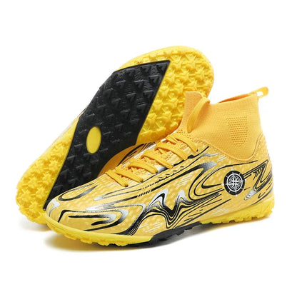 Crampons de Football pour hommes, chaussures d'entraînement sur gazon en salle, antidérapantes, TF/AG, bottes de terrain de Football confortables pour enfants