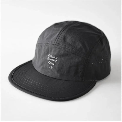 Fashion Plaid Thin Sun Cap Quick-drying Letter Embroidery Sports Running Cap Adjustable Breathable Summer Cap Men Women