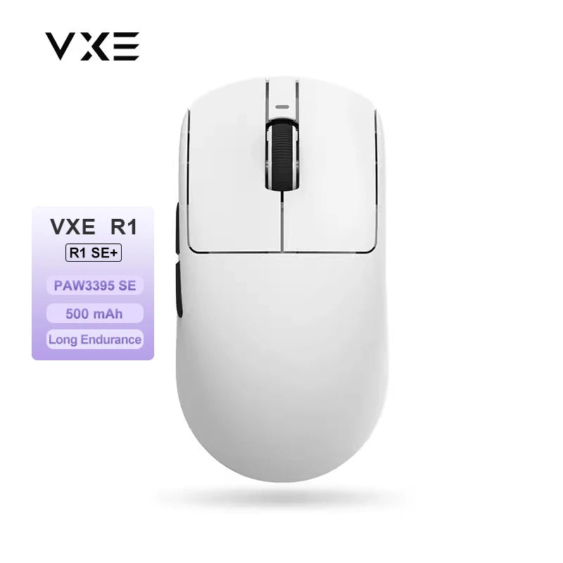 Ratón gaming inalámbrico ATK VXE Dragonfly R1 Pro MAX PAW3395 R1 SE Plus personalizado para esports y FPS, recargable y ligero