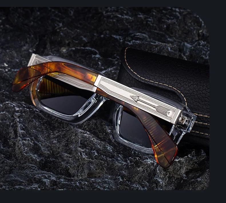 Polarized Square Punk Sunglasses Men 2026 Luxury Brand Classic Rectangle Sunglass UV400 Driving Eyewear Fashion Outdoor Shades