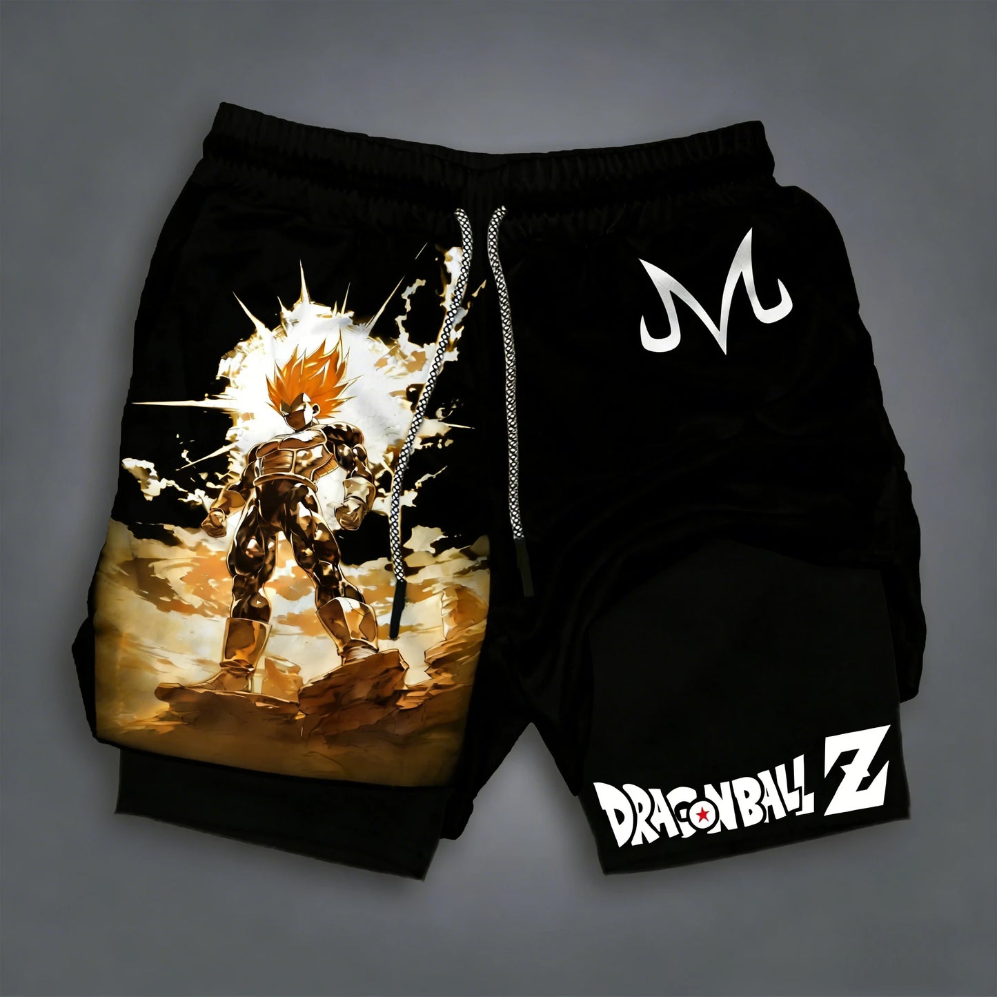 Dragon Ball Anime GOKU Peripheral Printed Double Layer Shorts 2026 Latest Spring and Summer Sports Men's Loose Breathable Pants