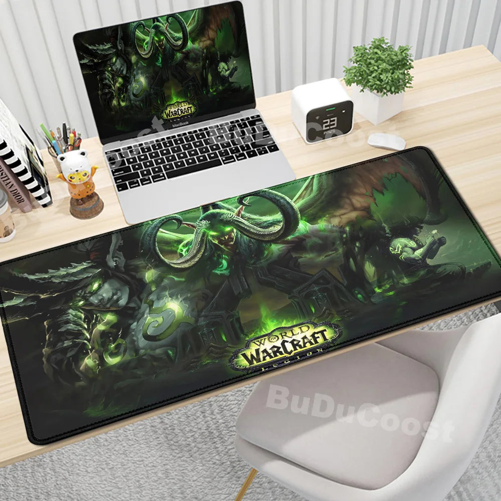 Anime World of Warcraft gaming podloga za stol, podloga za miš, računalni dodaci, XXL, zaključani rub, podloga za tipkovnicu i miša, gamerski tepih, uredske podloge