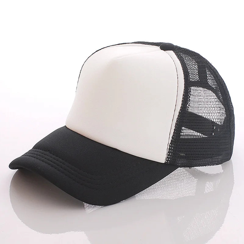 Candy Color Sublimation Blank Baseball Hats Travel Trucker Plain Mesh Sports Outdoor Snapback Cap for Men Boys Women Girls