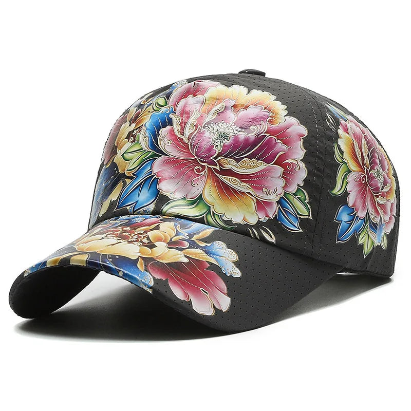 Casquette de baseball printemps/été à séchage rapide pour homme et femme, pour les activités de plein air, la plage et le camping, chapeau de soleil imprimé de fleurs de style chinois B149