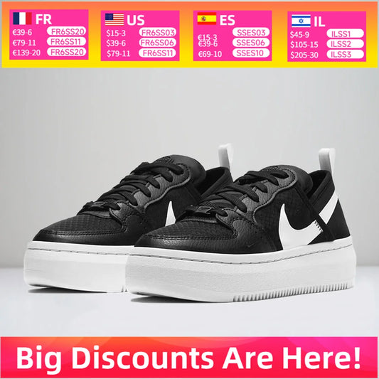 Nike Court Vision Alta Lifestyle-sneakers för män och kvinnor, bekväma fritids- och sportskor, CW6536-001
