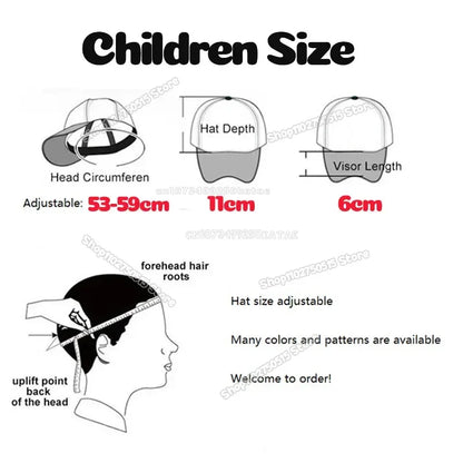 DragonsBall Baseball Cap Son Goku Summer Anime Cartoon Peak Cap Summer Boy Girl Mesh Hat  Children Sun Protection Sunhat