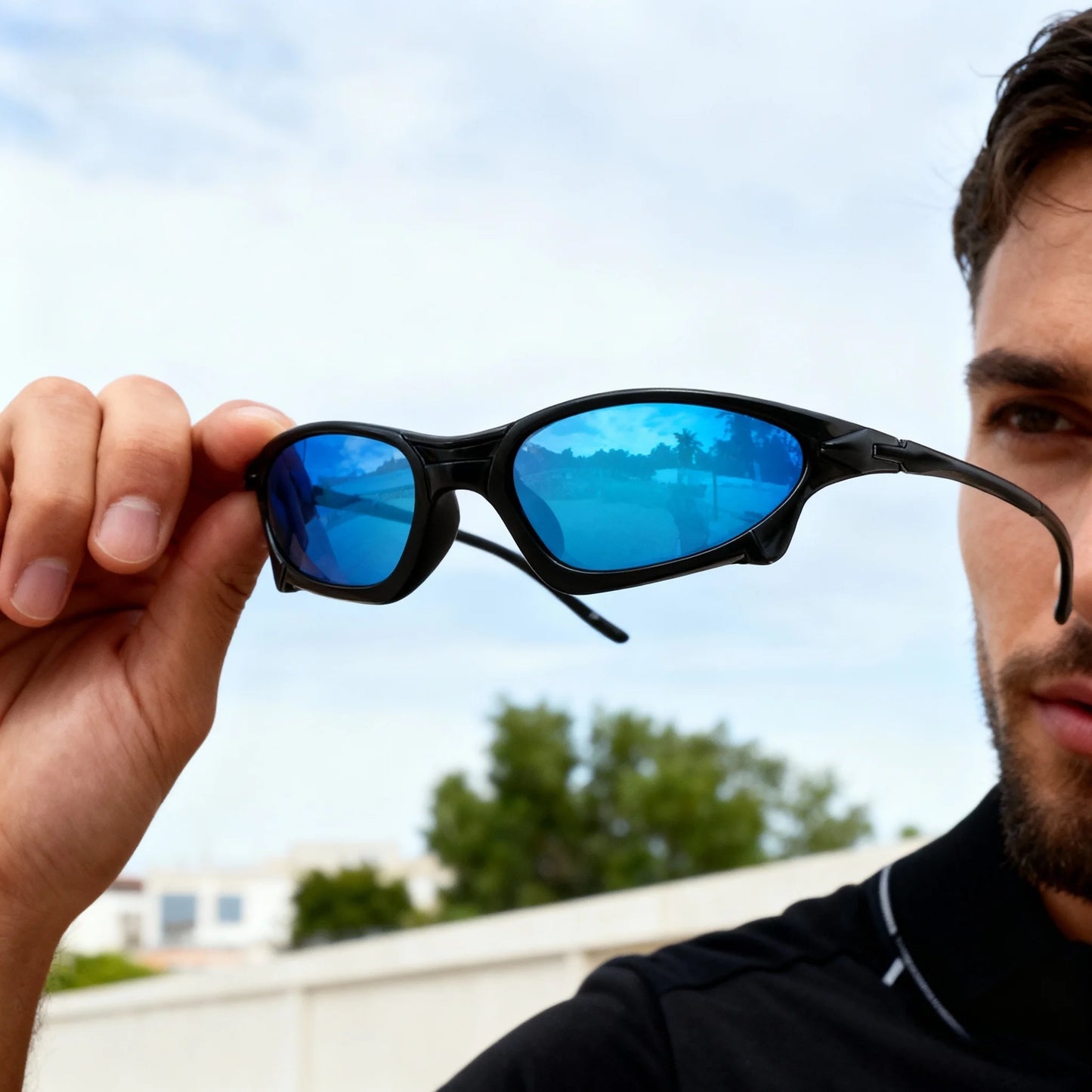 3PCS Futuristic Small Frame Colorful Sports Sunglasses - Wraparound Fit, UV400 for Cycling, Fishing & Travel