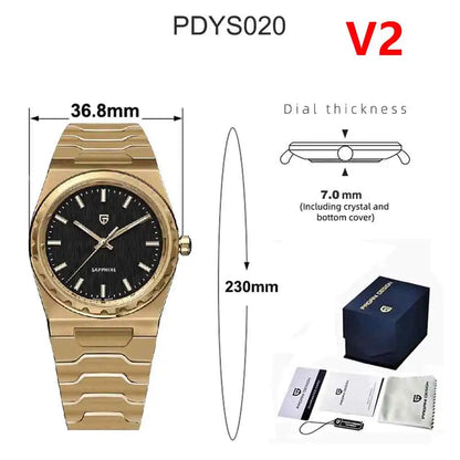 PAGANI DESIGN 2026 New 7mm Fashion Men's V2 Quartz Watch 10Bar Waterproof Stainless Steel Sapphire C3 reloj hombre Watches male