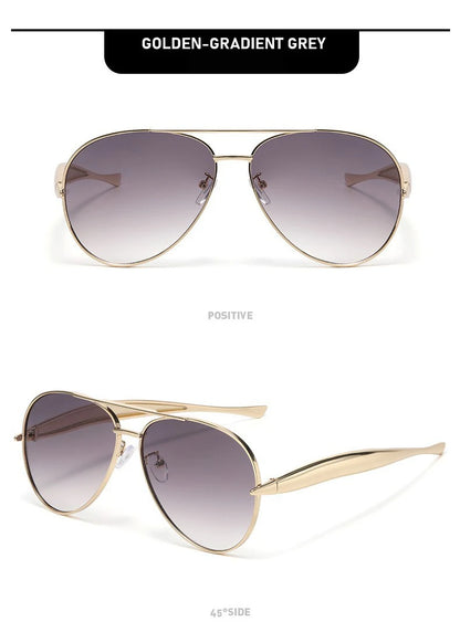High-end Quality Metal Sunglasses - Fashionable, Retro Pilot-style Sunglasses - Uv-protective Sun Glasses - 7508