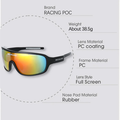 RACING POC New Bike Glasses MTB Goggles Cycling Sunglasses UV Protection Lightweight Sports Eyewear for Men Women Outdoor Riding