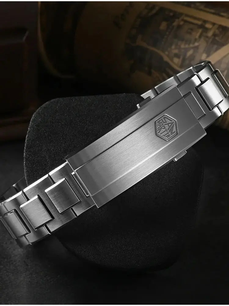San Martin 39mm Miyota 9015 Turbine Guilloche MOP Dial Men Luxury Watch Automatic 3H Date Quick Adjust BGW-X1 Luminous SN0150-1