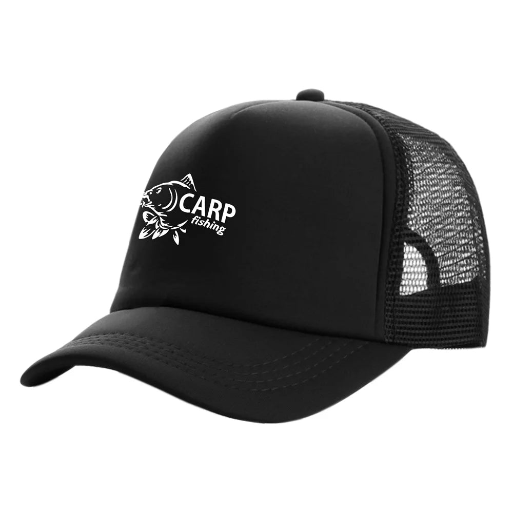 Șepci de camionagiu pentru bărbați cu imprimeu amuzant cu pește crap, șapcă de baseball pentru pescuit, șepci unisex din plasă pentru vară, model MZ-169
