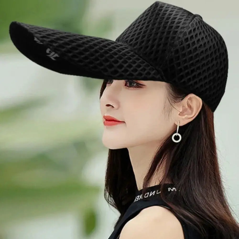 Quality 14cm Long Brim Sun Hat Big Size Large Head Baseball Caps Mesh Sunshade Oversize Trucker Cap Men