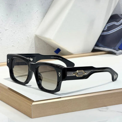 DUSENBERG Handmade Sunglasses Thick Heavy Acetate UV400 High Quality for Men Women Classical Vintage Prescription with Case