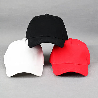 Wholesale Solid Color No LOGO Letters Cotton Hat Black White Hat Baseball Cap Fashion High Quality Men Visor Lady Leisure SunHat