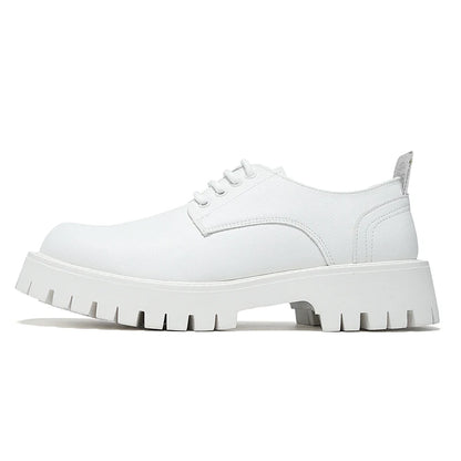 White Lace-up Oxford Shoe Men Fashion Men's Leather Sneakers Breathable Casual Loafers Shoes Mens Designer Men Comfortable Shoes