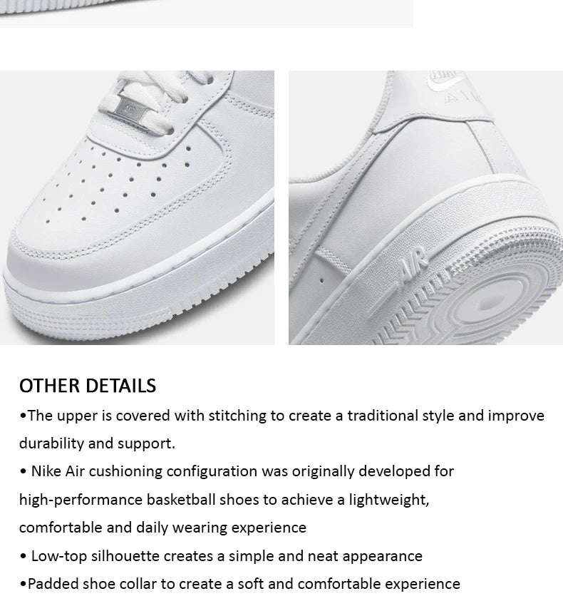 Originale Nike-sko til mænd og kvinder, nye AIR FORCE 1 skatersko, klassiske mode-AF1 fritidssko DD8959-100
