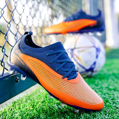 Nouvelles chaussures de football pour hommes, crampons longs pour adultes, chaussures de sport pour l'entraînement en extérieur, respirantes, antidérapantes, confortables pour les garçons, pour les matchs