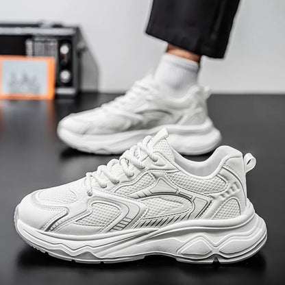 Ténis casuais de corrida para homem, primavera/verão, sola macia, antiderrapantes, respiráveis, para corrida ao ar livre, sapatos desportivos Joker para jovens