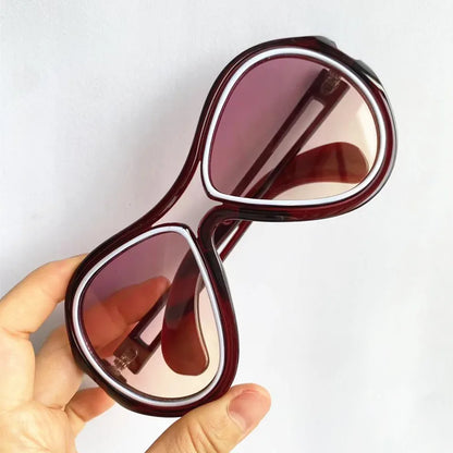 NEW Sunglasses Unisex Sun Glasses Anti-UV Spectacles Oversize Frame Eyeglasses Personality Ornamental Simplity Google