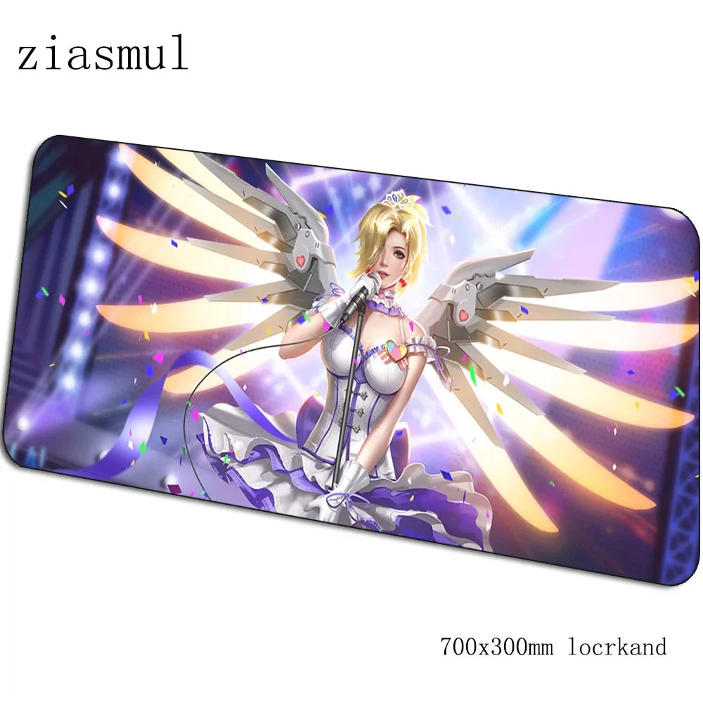 Mouse pad gamer Overwatch, superb mousepad gaming 70x30cm pentru PC și notebook, covoraș de birou pentru mouse, jocuri, design estetic, covoraș gamer, gamepad