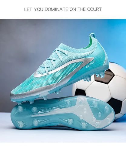 Men New TF Football Boots Sneakers Society Field Resistant Adult Breathable Male Soccer Shoes Training Top Quality Studded
