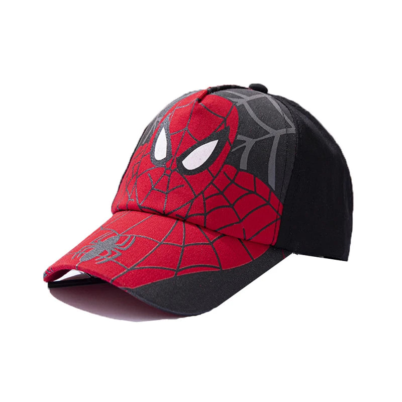 HotToys Spiderman Baseball Cap Boys Grils Hats Superhero Peripheral Cosplay Props Childrens Gift Sunhat Fashion Accessory 3-7y
