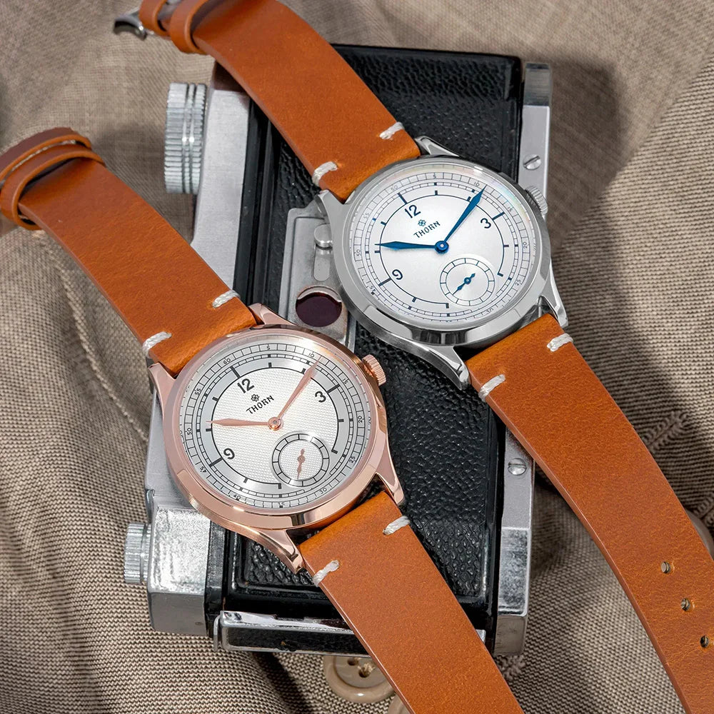Thorn T001 Quartz Watch Fashion Sapphire Waterproof Grilled Men Watch VD78 Movement 316L Stainless Steel Business Luxurys Watch