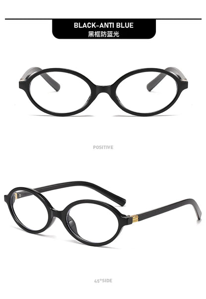 Small Fashion Oval Leopard Sunglasses Women Lovely Ins No Makeup Anti Blue Light Glasses Cute Decorative Computer Glasses 선글라