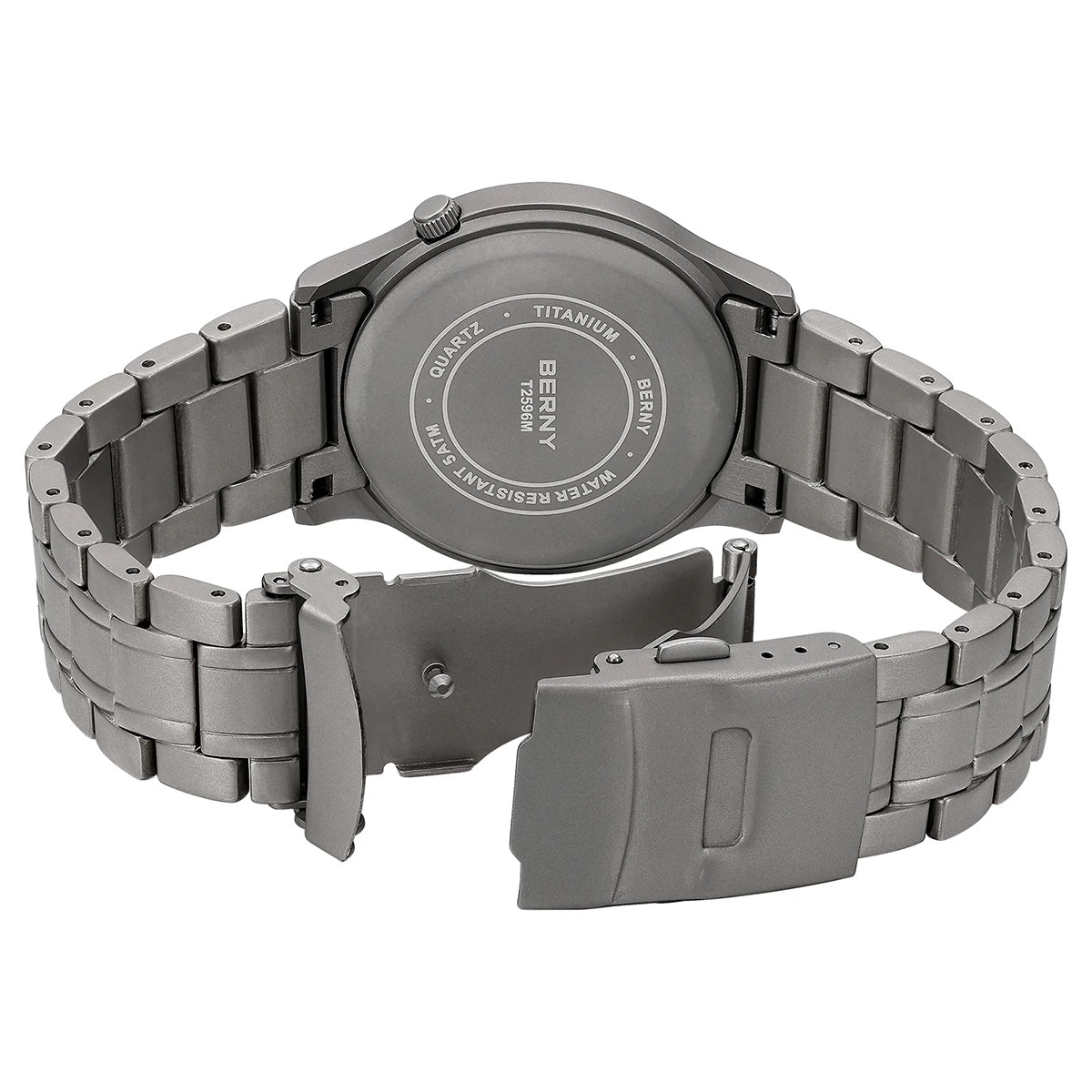 BERNY Full Titanium Watches for Men Outdoor Quartz Men's Field Wristwatch VH31 Super Luminous Sapphire Easy Read Watch