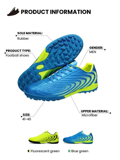 Baasploa Men Football Shoes New Arrival Comfort Lightweight Turf Training Soccer Shoes Professional Male Soft Sneakers Non-Slip