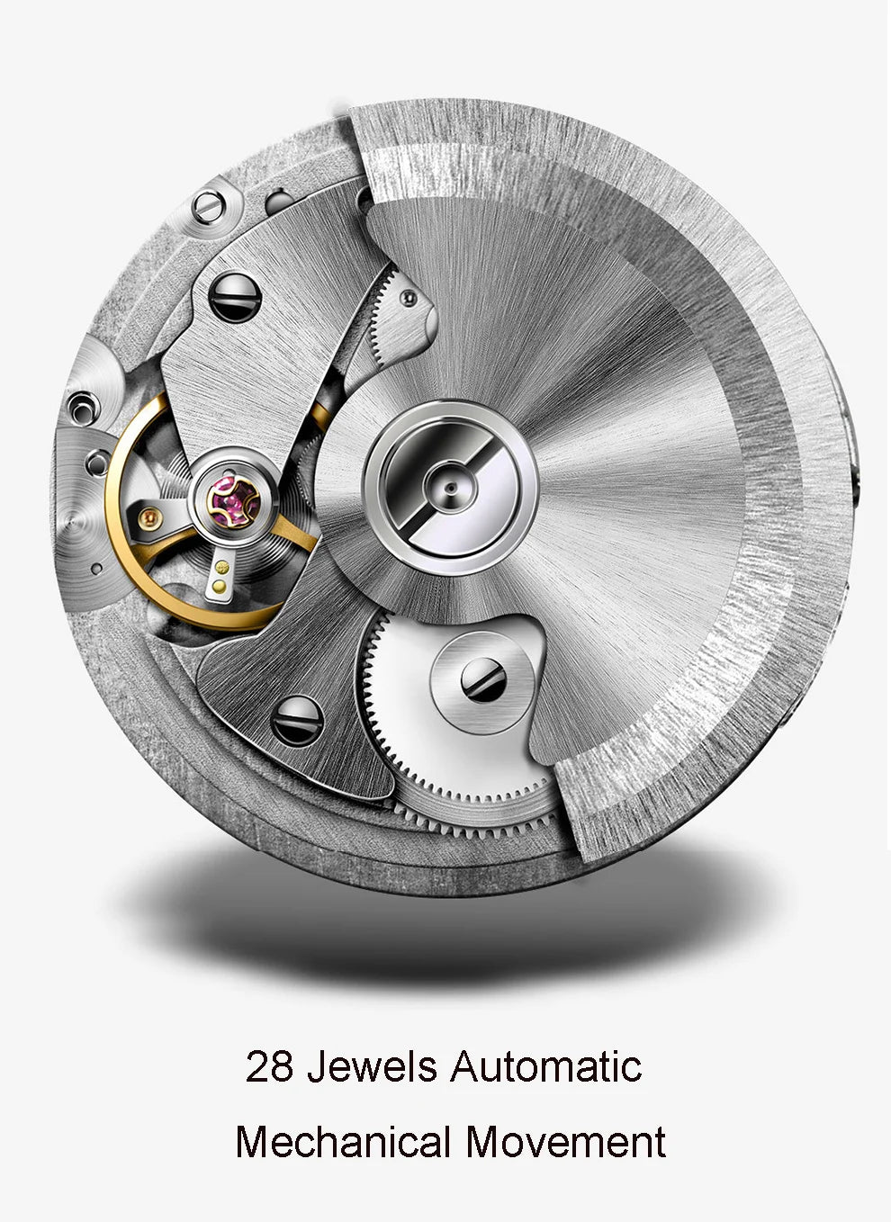 Relógio masculino mecânico automático LOBINNI Luxury Brand Switzerland com calendário perpétuo, vidro de safira e mostrador multifunções L13019-8