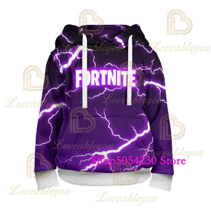 3D spausdintas „Fortnite“ lamos džemperis su gobtuvu „Battle Royale“, animacinio stiliaus megztinis vyrams ir moterims, žaidimo herojaus džemperis su gobtuvu paaugliams