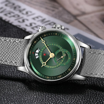 Red Star 40mm Premium Men's Watch with Seagull ST1716 Movement 3ATM Waterproof Calendar Automatic Mechanical Watch for Men