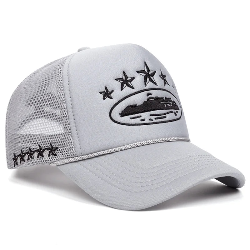 Fashion New Unisex Print Baseball Hats Hip Hop Breathable Personal Sunshade Mesh Versatile Street Snapback Hats Trucker Caps