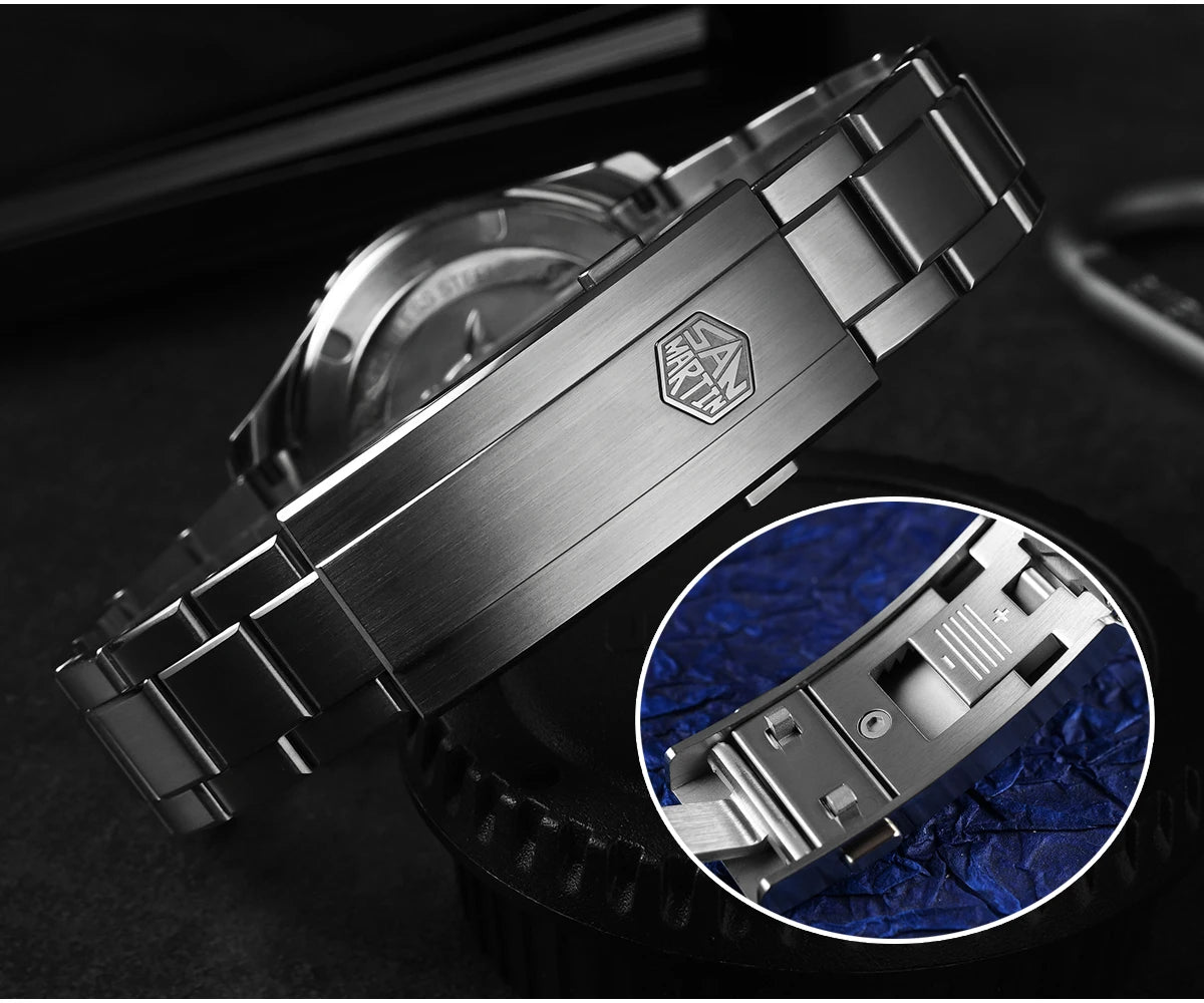 San Martin New 40-44mm Luxury Men's Diver Watch Classic High Quality NH35 YN55 Automatic Mechanical Sapphire BGW-X1 20Bar SN0009