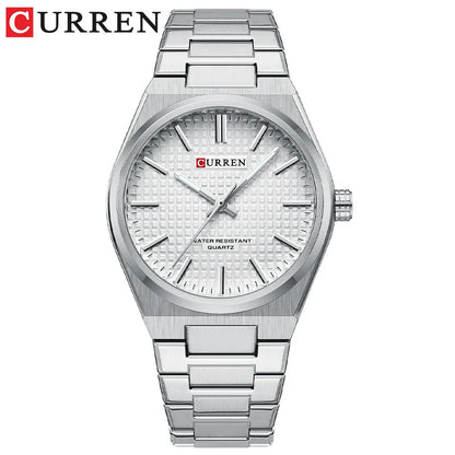 Montre pour homme CURREN 8439 – Modèle de grande marque, style luxe et professionnel, étanche, en acier inoxydable, type militaire, à mouvement quartz.