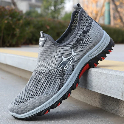 Męskie letnie trampki Sportowe męskie buty z siateczki Oddychające buty sportowe Płócienne lekkie trampki Tanie buty Wyprzedaż