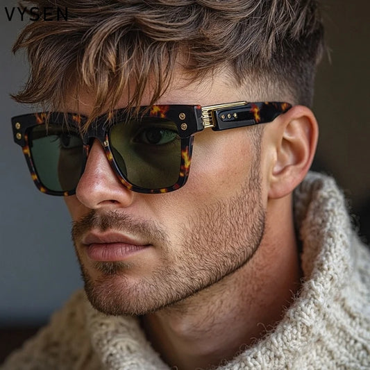 Oversized Classic Square Sunglasses Men 2026 Luxury Brand Design Vintage Trendy Rero Sun Glasses For Male Driving Eyewear Shades