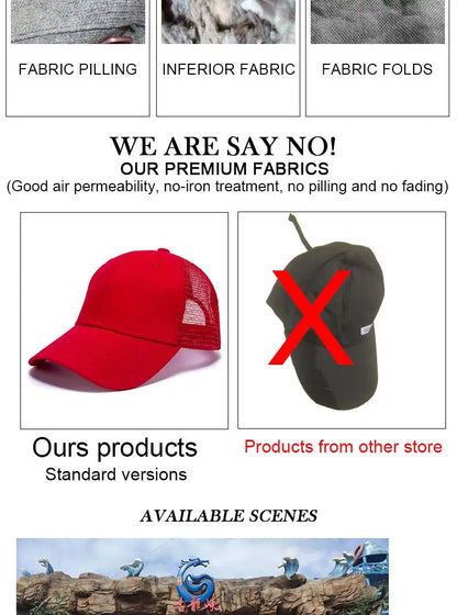 Wholesale Hat Baseball Caps Men's Casual Caps Women's Mesh Hats Unisex Hats Custom Logo Hat Embroidered Hats