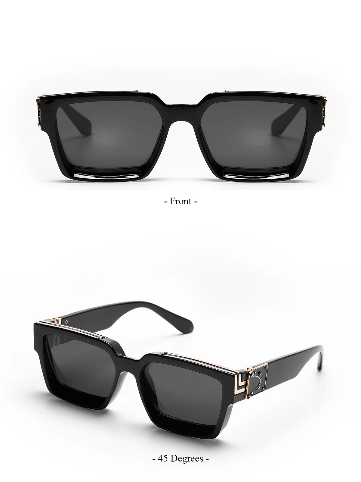 Ruiao Retro Black Millionaire Shades Luxury Sunglasses 2026 For Men Designer Famous Brand Square Sun Glasses Man Women Sunglass
