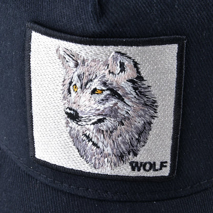 Модна бейзболна шапка с бродерия „Вълк“, Snapback, хип-хоп, Trucker, за мъже и жени, за външни дейности, дишаща шапка с козирка