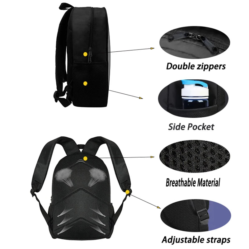 Mochila Escolar Fortnite de 15 Polegadas com Desenho Animado para Crianças, Meninos e Meninas, Mochila Leve com Estampado de Jogo, Grande, Adequada para Idades dos 5 aos 8 Anos