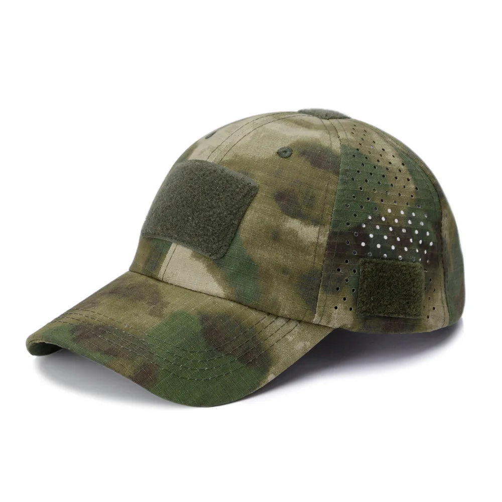 Athletic casual breathable camouflage baseball cap for men, military fan sun hat tactical hat military training hat bucket hat