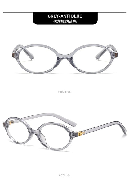 Small Fashion Oval Leopard Sunglasses Women Lovely Ins No Makeup Anti Blue Light Glasses Cute Decorative Computer Glasses 선글라