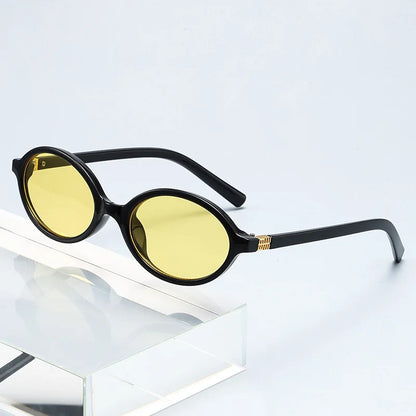 Small Fashion Oval Leopard Sunglasses Women Lovely Ins No Makeup Anti Blue Light Glasses Cute Decorative Computer Glasses 선글라